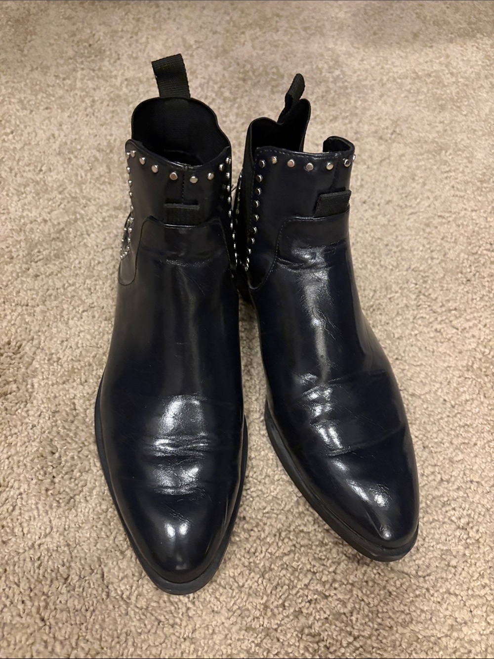 Zara Black Studded Chukka Boots